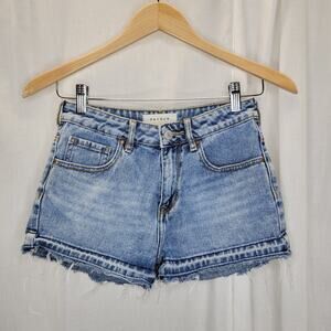 Pac Sun High Rise Short with Distressed Hem, 23